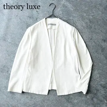 2779Z 띠어리 럭스 노카라 자켓 레이온 스트레치 화이트 M