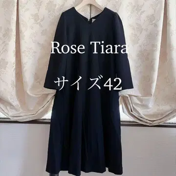 새상품급 빅 사이즈 로즈 티아라 울 핏앤플레어 원피스