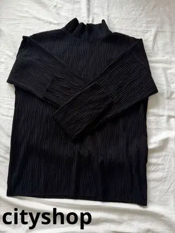 cityshop 하이넥 자카드 티셔츠 블라우스