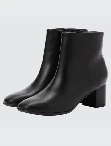 유니클로 콘터치 지퍼 숏부츠 23.5cm 블랙