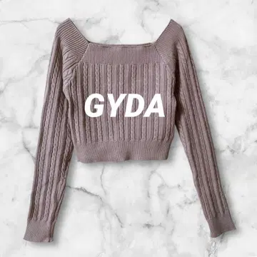 T46*제이다 오프숄더 2WAY 니트 미니 기장 케이블 짜임 모에소매