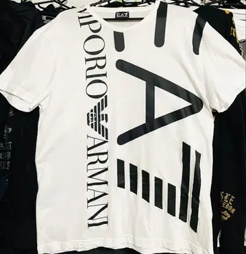 엠포리오 아르마니 로고 화이트 티셔츠 XL