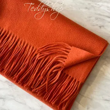 최고급 캐시미어 100% 대형 스톨 오렌지