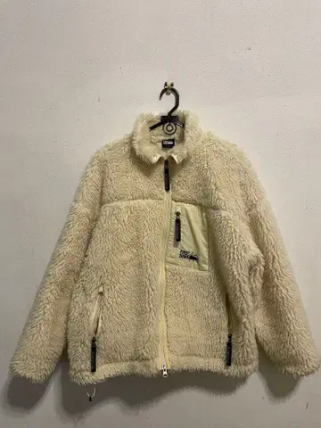 FIRST DOWN 플리스 자켓 화이트