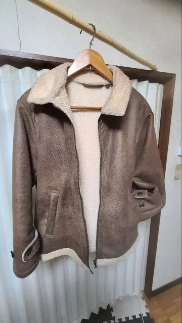 브라운 플리스 자켓