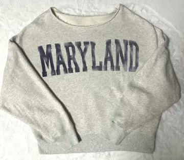 메릴랜드 프레임워크 루즈 맨투맨 그레이 빈티지 디자인