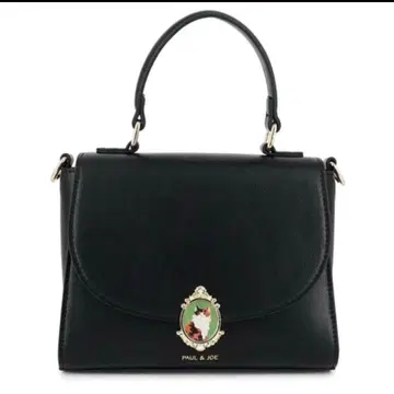 PAUL&JOE 핸드백 캣 브로치 블랙 고양이 숄더백