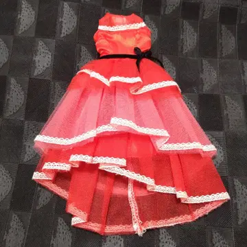 제니 빨간 프릴 드레스 Little Factory