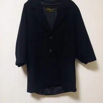 FINEQUALITY 블랙 울 캐시미어 혼방 코트 2버튼