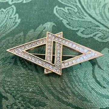 NINA RICCI 니나리치 브로치 큐빅 골드