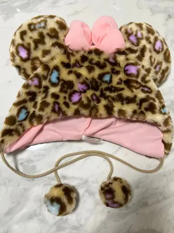 레오파드 무늬 귀도리 모자 58cm