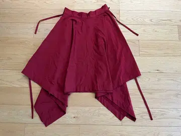 Jean Paul Gaultier 버건디 플레어 스커트