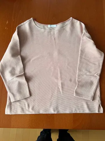 BEAUTY & YOUTH 베이지 핑크 긴팔 스트레치 원단