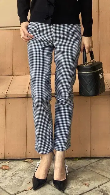 [ 새상품 ] JENNE 속기모 스트레이트 팬츠 블랙