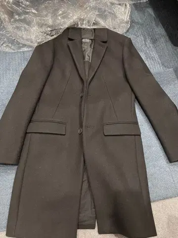 DENHAM 블랙 체스터 코트