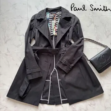 새상품급 폴스미스 온워드 카시야마 트렌치코트 블랙 멀티 스트라이프