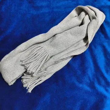 라메 믹스 실버 프린지 머플러