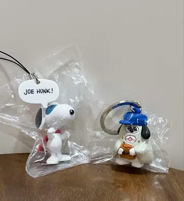 USJ 한정판 스누피 키체인 스트랩 2개 세트