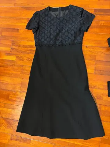 블랙 레이스탑 플레어 원피스 상복 5호 사이즈