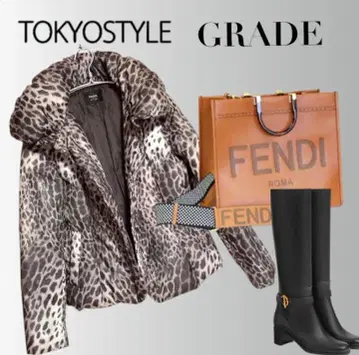 [ 세탁 가능 ] 도쿄 스타일 GRADE*레오파드 무늬 다운 자켓