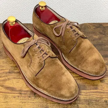 허시파피 플레인토 브라운 25.5 가죽 신발