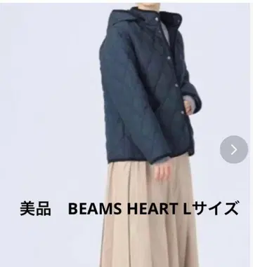 BEAMS HEART 퀼팅 블루종 컬러 네이비 사이즈 L