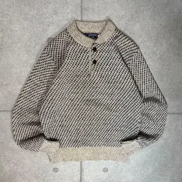 빈티지 울 니트 80s USA 헨리넥 바즈아이 당시 제품