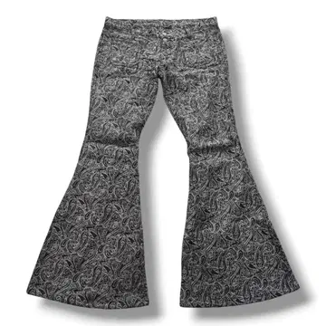 초 플레어/DEE DEE 자카드 팬츠 페이즐리 34 벨보텀 컨디션 최상