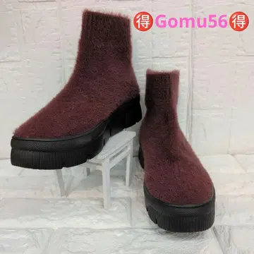 Gomu56 부드러운 퍼 니트 부츠 M 사이즈