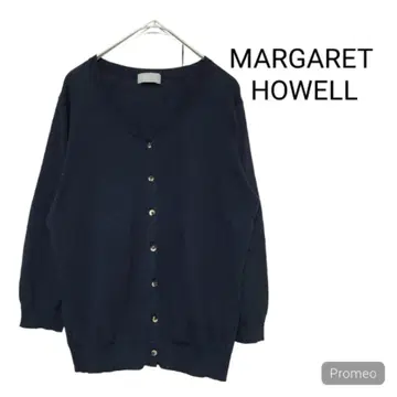 새상품급 마가렛호웰 가디건 7부 소매 울 혼방 블랙