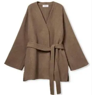 Mila Owen 노카라 코트 벨트 포함 브라운