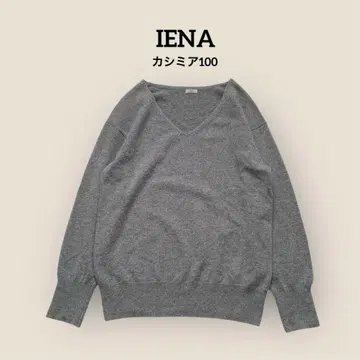[ IENA 이에나 ] 캐시미어 100% 여성용 V넥 스웨터 그레이 F