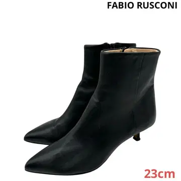 FABIO RUSCONI [ 23 ] 포인티드토 플레인 숏부츠 블랙