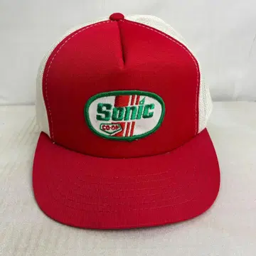[ USA 구제 의류 ] SONIC 소닉 와펜 빈티지 메쉬 캡 빨흰