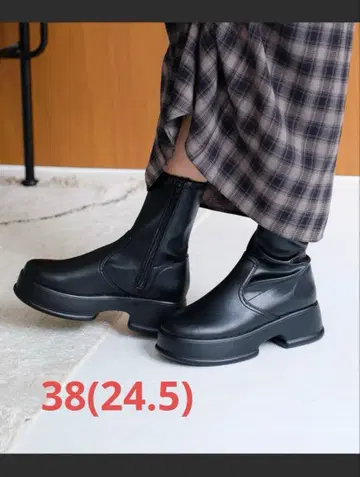 Kastane 볼륨 밑창 미들 부츠 블랙 38