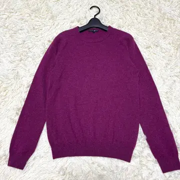 타카시마야 캐시미어 100% 스웨터 니트 레어 색상 베리