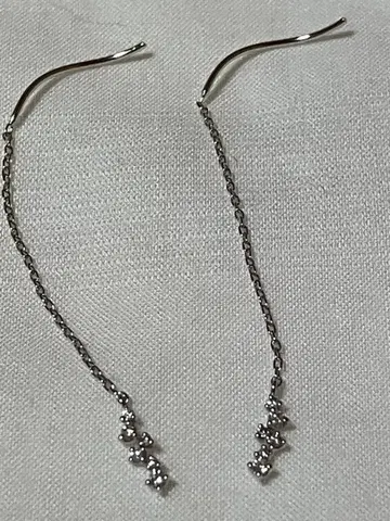 K10WG 다이아몬드 스윙 귀걸이