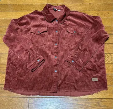 코듀로이 셔츠 자켓 버건디