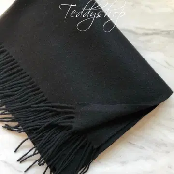 최고급 캐시미어 100% 대형 스톨 블랙