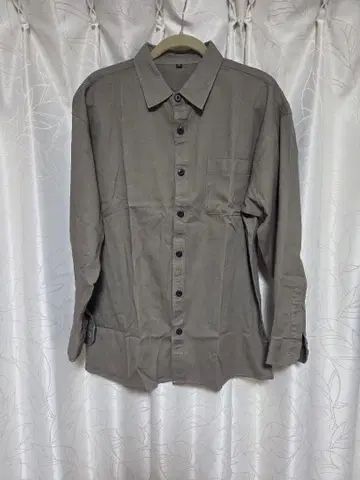 Easykode 긴팔 셔츠 남성용 무지 가을/겨울 두꺼운 원단 XXL