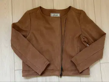 URBAN RESEARCH 노카라 자켓 브라운 스웨이드 느낌