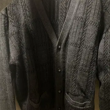 가격 인하 가능 EX-Club 다크 그레이 니트 가디건