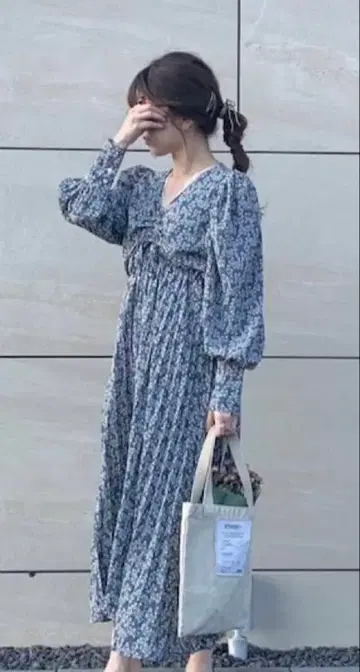 [세트 판매] 꽃무늬 원피스 포코포코 가디건 코디네이트