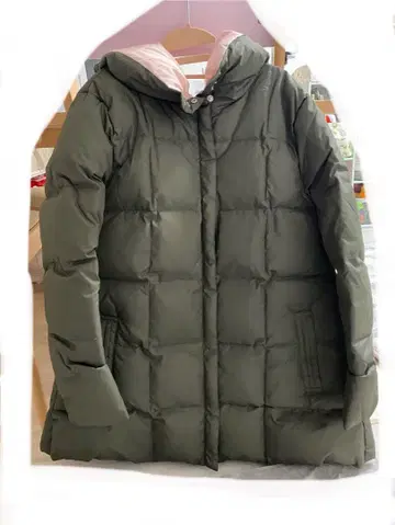 덕커 부착 다운 코트 엄마 코트 스위트마미