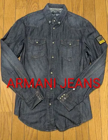 ARMANI JEANS 다크 데님 셔츠 M