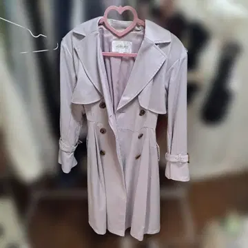 [새상품급] 핑크 베이지 트렌치코트 깔끔함