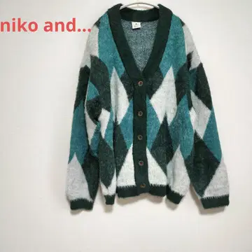 niko and - 니코앤드 아가일 무늬 가디건