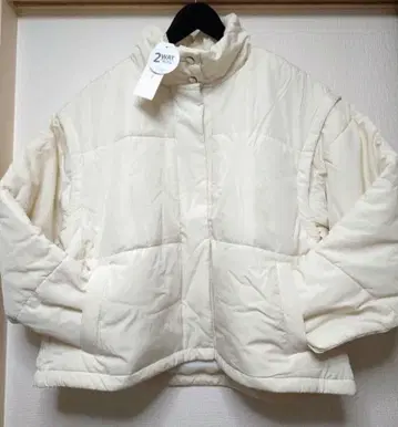 새상품 쇼콜라피네 로브 그린 파크스 2way 충전솜 코트