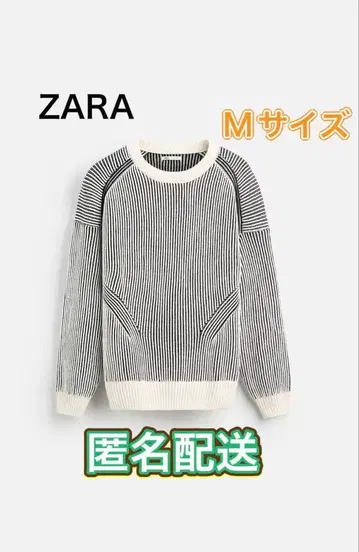 ZARA 텍스처 컬러 블록 스웨터