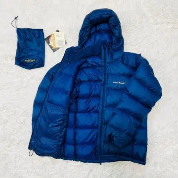 몽벨 라이트 알파인 다운 후드티 S 네이비 경량 방한 등산